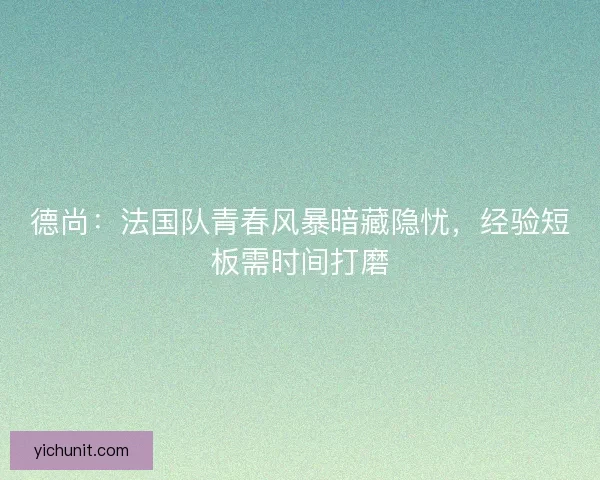 德尚：法国队青春风暴暗藏隐忧，经验短板需时间打磨